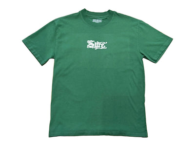 Sure - Rex Heavyweight T-Shirt - Faded Forest Green / White