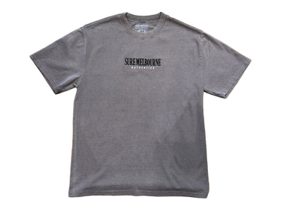 Sure - Authentics Embroidered Heavyweight T-Shirt - Faded Grey / Black