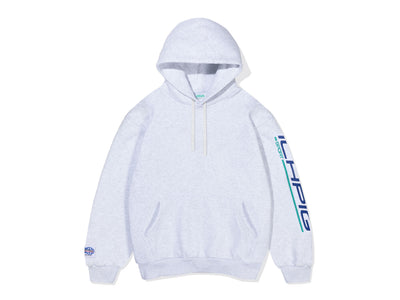 Ichpig - Sports Pullcord Hooded Fleece - White Marle
