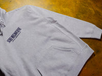 Little Lonsdale St. Embroidered Super Heavyweight Reverse Weave Hooded Fleece - Grey Marle / Navy