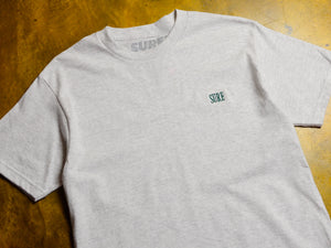 Crew Embroidered T-Shirt - Ash / Forest