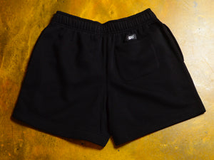 Crew Embroidered Relaxed Track Short - Black
