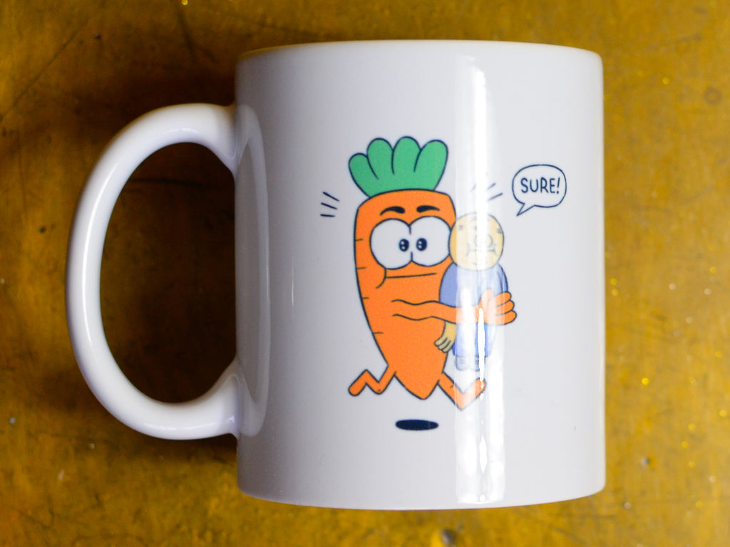 Carrot Carry Ceramic Mug - White