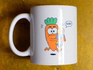 Carrot Carry Ceramic Mug - White