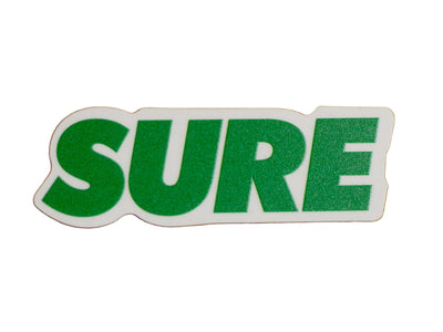 Small Sure Banner Sticker - Green