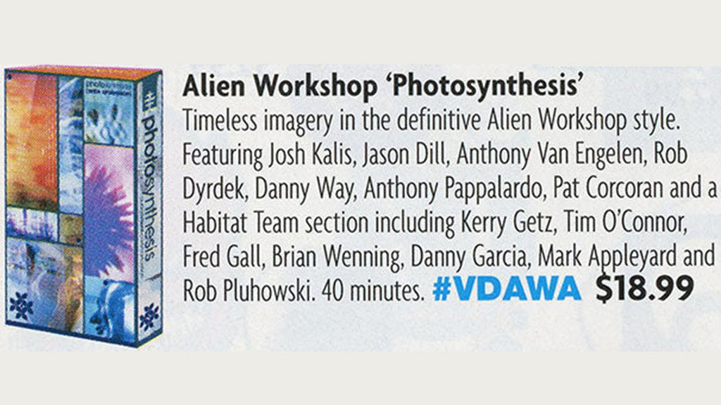 ヴィンテージ　alienworkshop photosynthesis VHS Vintage Alien Workshop 