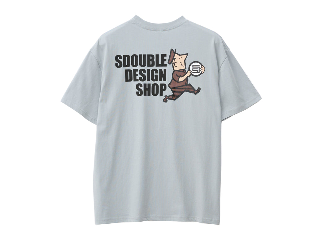 Man With Dot  T-Shirt - Blue Grey