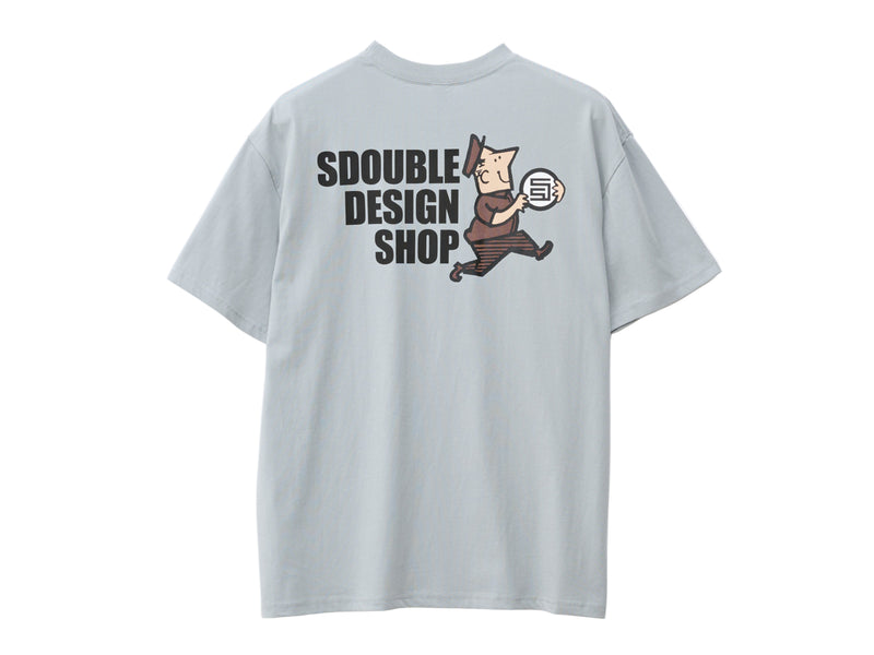 Man With Dot  T-Shirt - Blue Grey