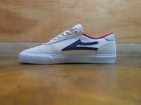 Manchester - White / Navy Suede