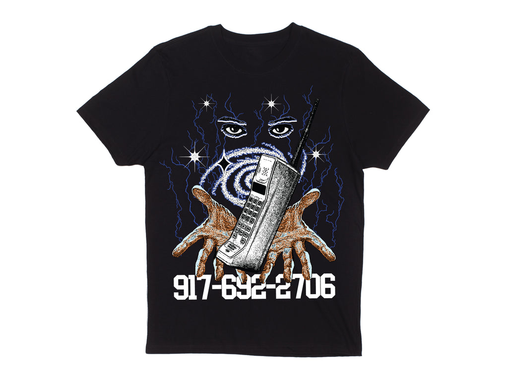 Call Me 805 Phone T-Shirt - Black