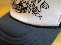 Thrasher x Antihero Mag Banner Trucker Cap - Black / White