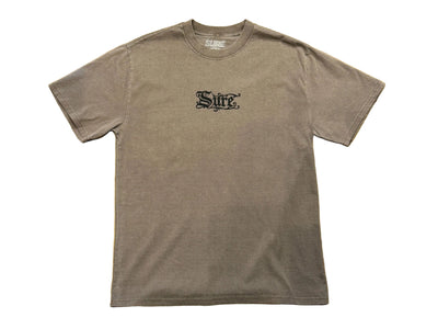 Sure - Rex Heavyweight T-Shirt - Faded Grey / Black
