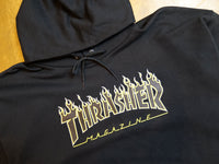 Thrasher Flame Logo Hood - Black/Yellow