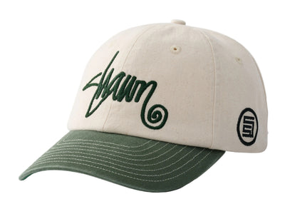S-Double - Shawn Script Strapback Cap - Unbleached / Black / Forest
