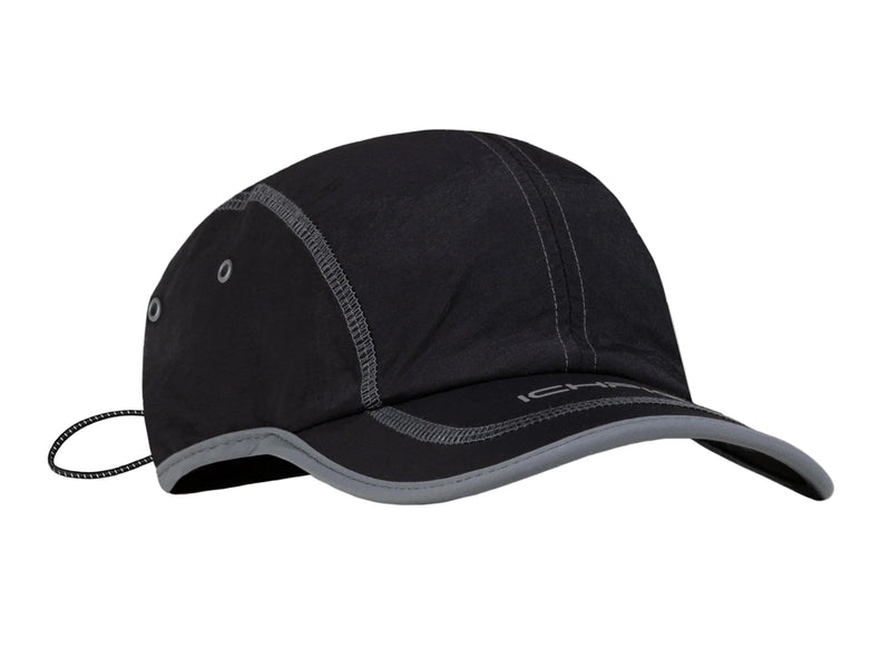 Outline 4 Panel Cap - Black