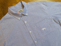 Oxford Classic Short Sleeve Shirt - White / Blue Stripe