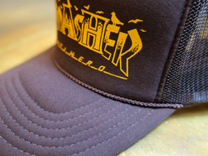 Thrasher x Antihero Pigeon Mag Trucker Cap - Brown