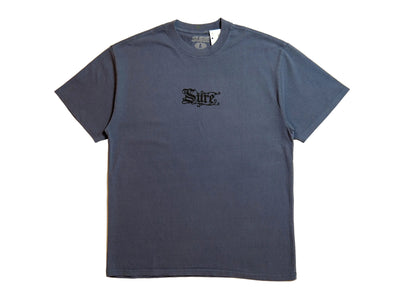 Sure - Rex Heavyweight T-Shirt - Faded Blue / Black