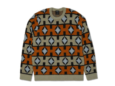 HUF - Space Age Crewneck Knit Sweater - Sunset
