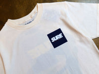 Banner Square T-Shirt - Cream / Navy / White