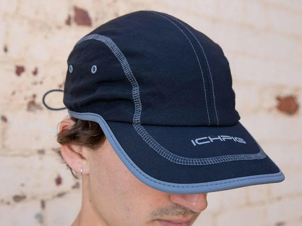 Outline 4 Panel Cap - Black