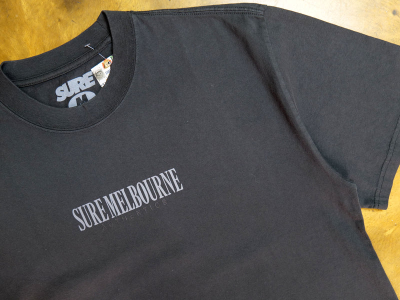 Little Lonsdale St. Heavyweight T-Shirt - Faded Black / Grey