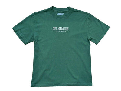 Sure - Authentics Embroidered Heavyweight T-Shirt - Faded Forest / White