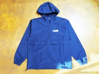 Champion Banner Racing Hooded Packable Quarter-Zip Jacket - Navy / White