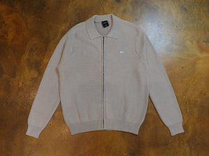 Anton Zip Overdyed Sweater - Putty