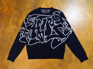 Outlines Crewneck Sweater - Navy