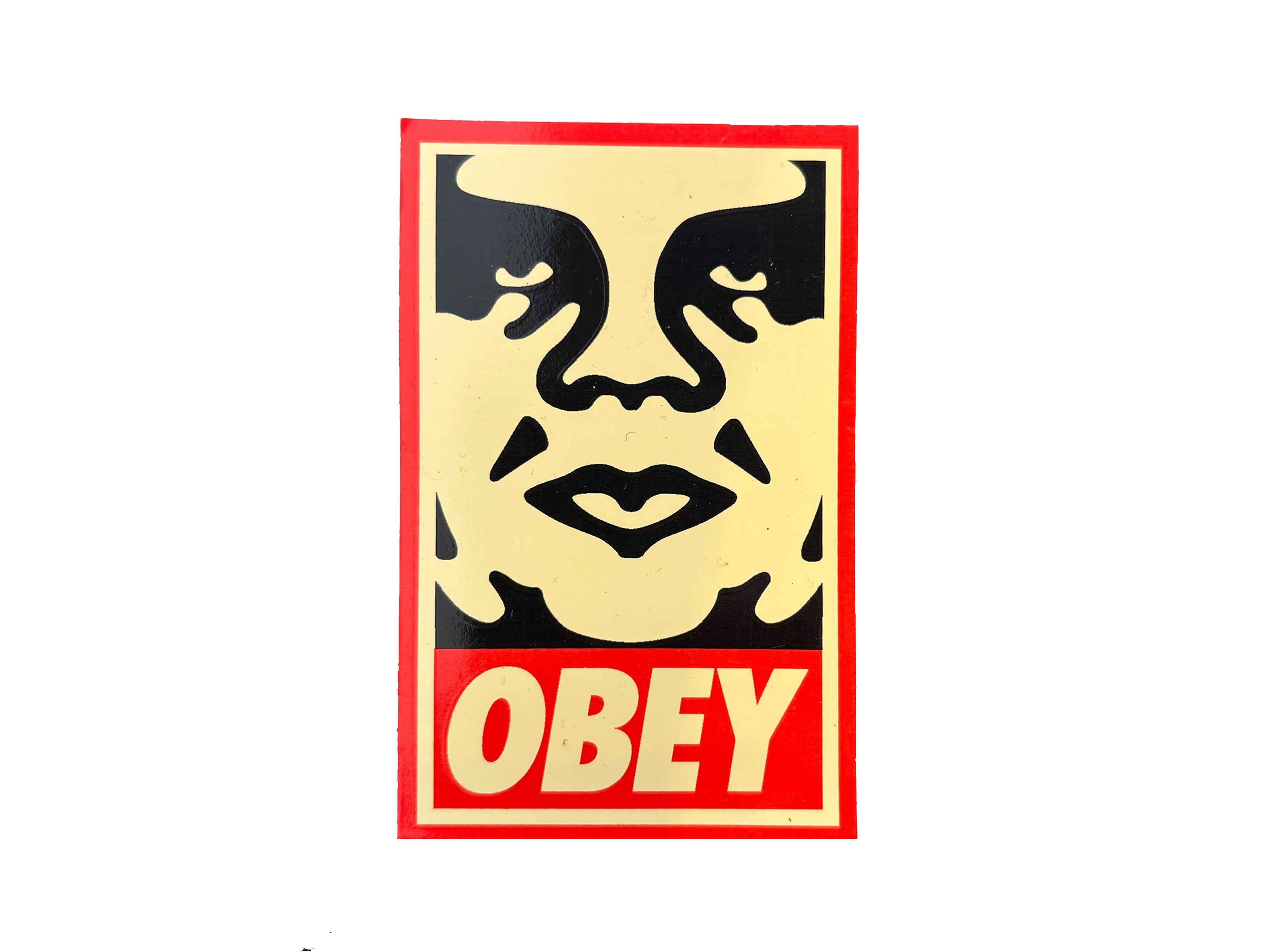 Obey Giant - Andre Obey NOS Sticker - White – THE SURE STORE