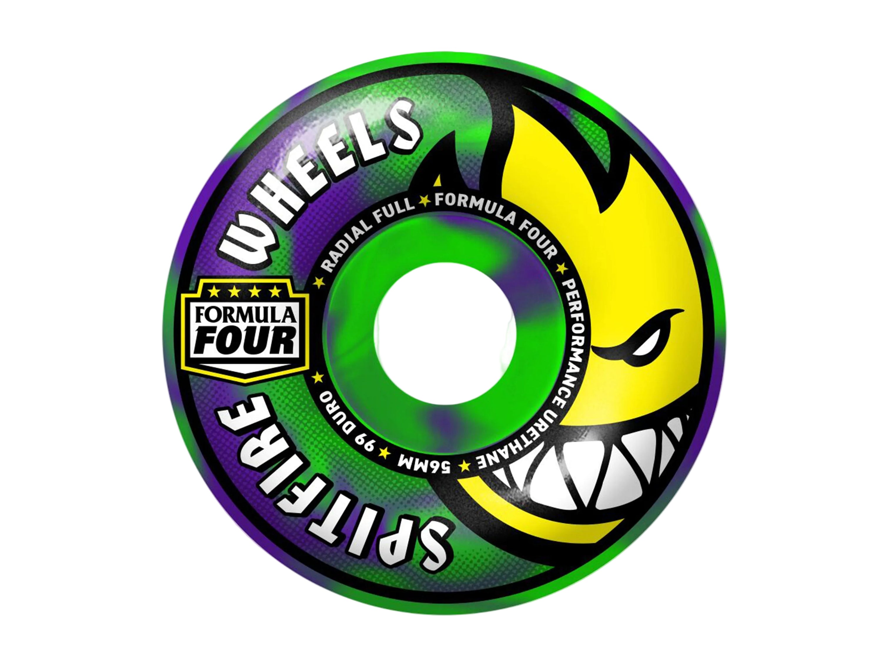 Spitfire - 99D Formula Four Radial Full Green / Purple Swirl