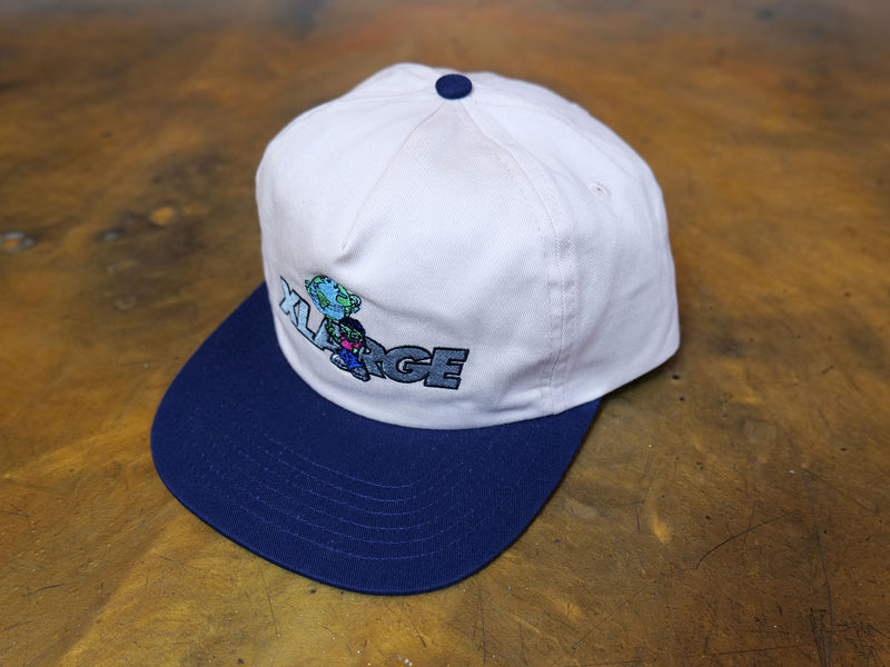 Around the World Snapback - Thrift White