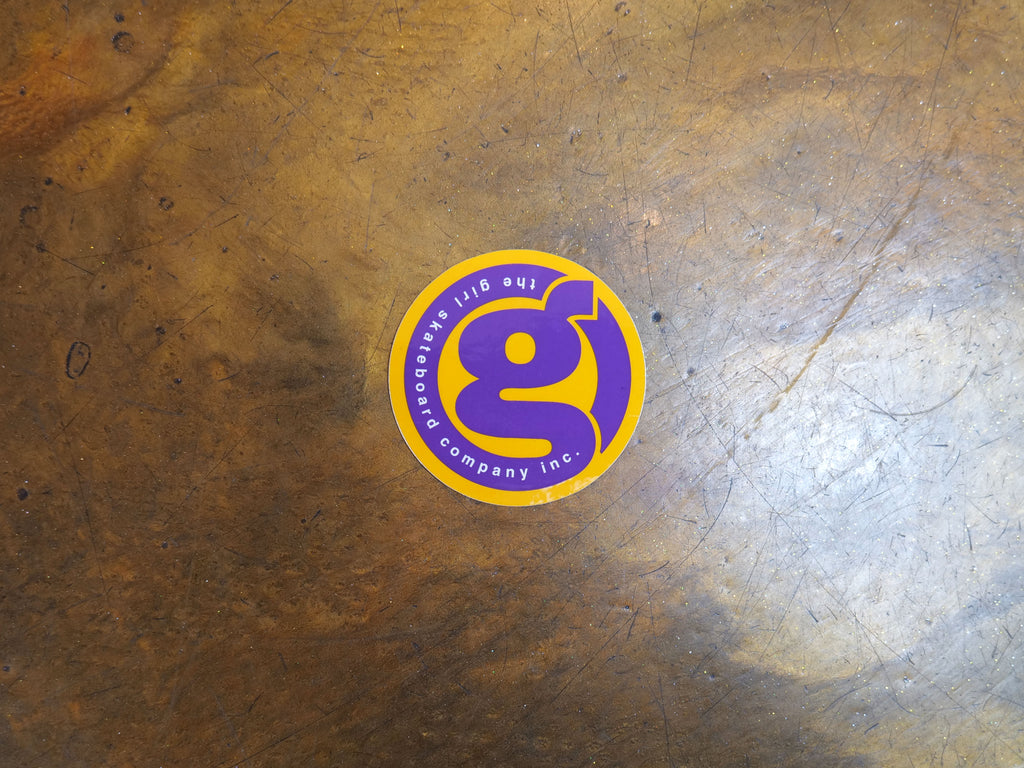 Circle G Sticker - Yellow / Purple