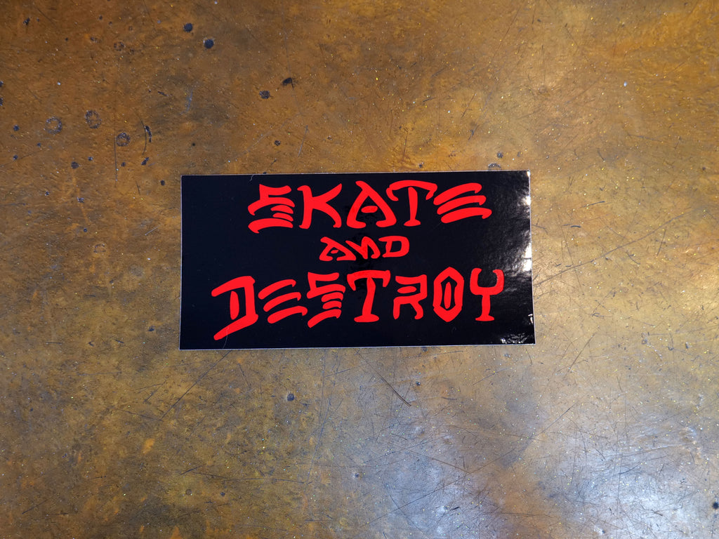 Skate & Destroy Sticker - Black