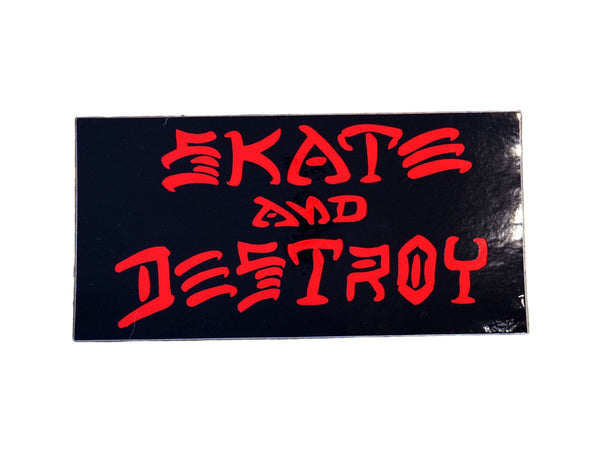 Skate & Destroy Sticker - Black – THE SURE STORE