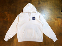 Banner Square Heavy Weight Hood - Ecru / Navy / White