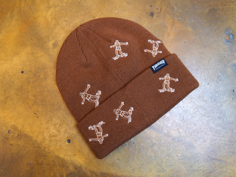 Thrasher Gonz Pattern Beanie - Brown