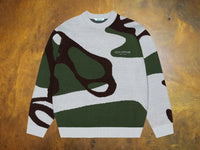 Glyph Knitted Crew - Woodland Gum