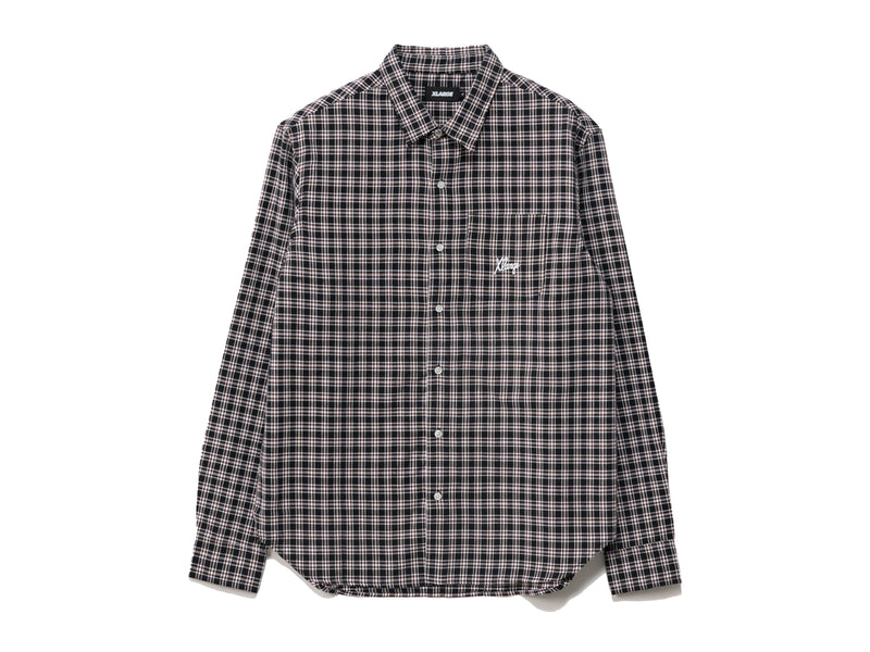 Script Check Shirt - Black