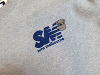 Clippy Heavy Fleece Crew - Grey / Navy