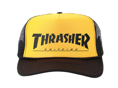 Thrasher - Spitfire Trucker Hat - Black / Gold