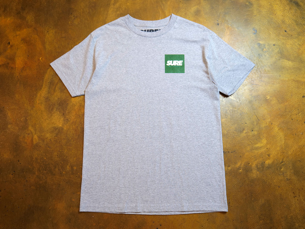 Banner Square T-Shirt - Grey / Forrest / White