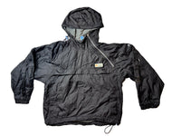 Vintage Women's Side Zip Polar Fleece Lined Spray Jacket - Black