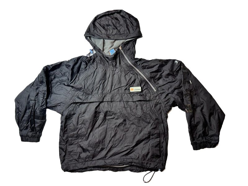 Vintage Women's Side Zip Polar Fleece Lined Spray Jacket - Black