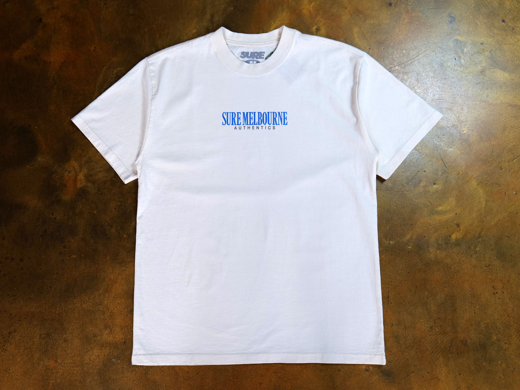 Little Lonsdale St. Heavyweight T-Shirt - Faded Ecru / Blue