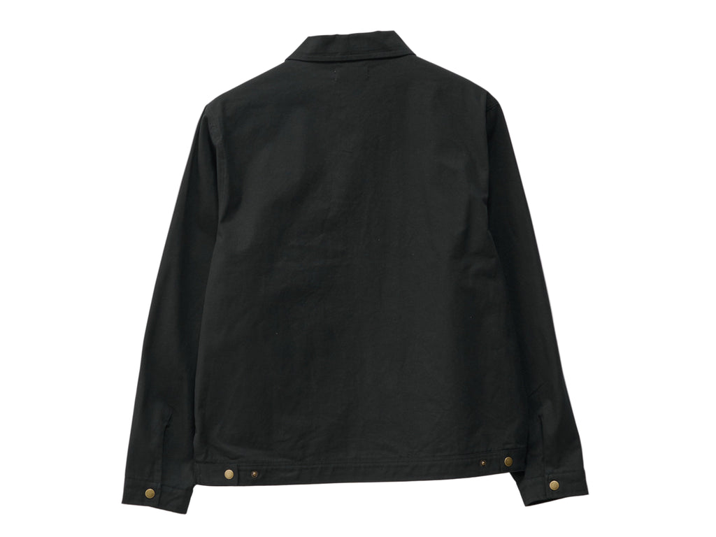 Unlined Canvas Zip Jacket - Black
