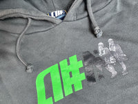 Vintage Night Ops Hooded Fleece- Charcoal