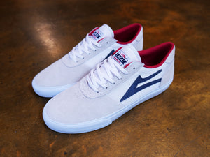 Manchester - White / Navy Suede