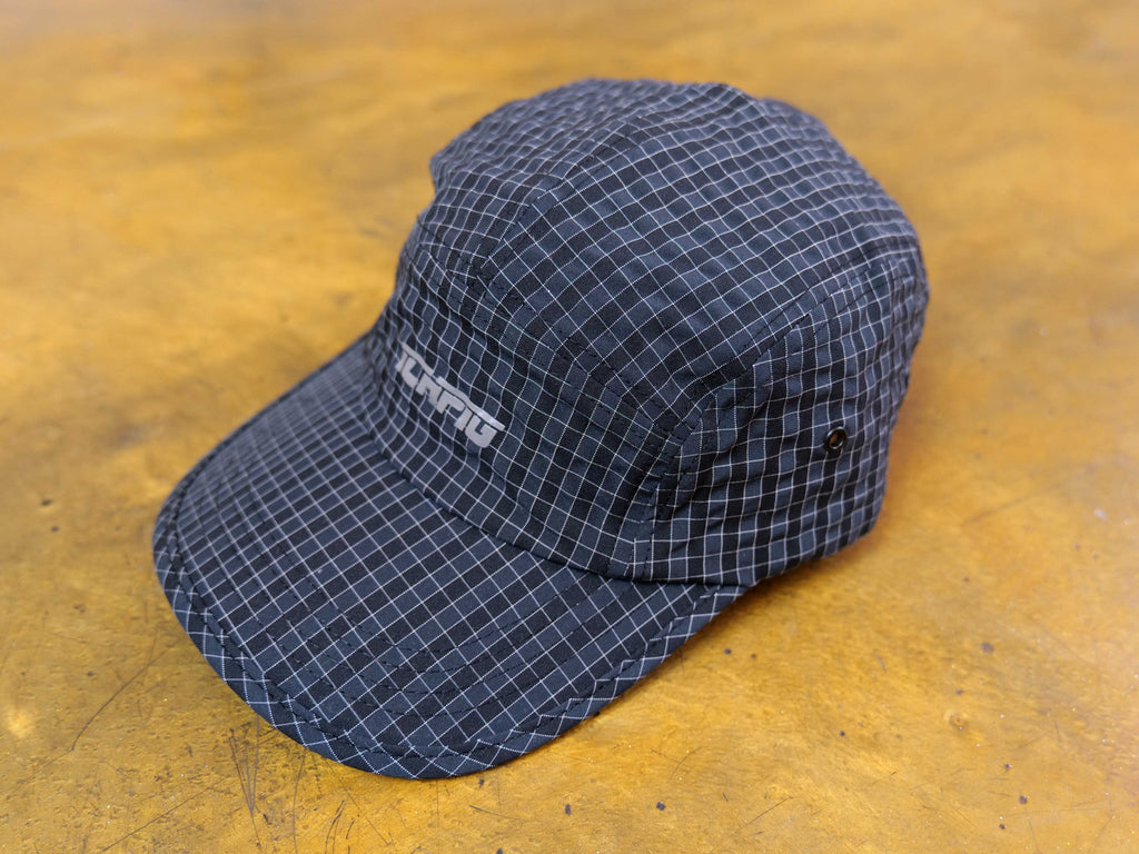 Ripstop Check 5 Panel Hat - Black